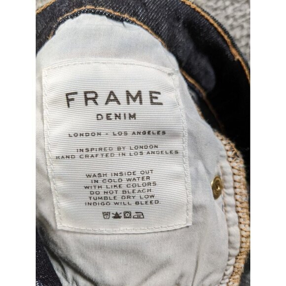 Frame Denim Jeans Womens 27 Ali High Rise Skinny Blue Destroyed Kingland Rip - Picture 6 of 16
